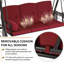 3 Person Porch Swing with Canopy-1225697576
