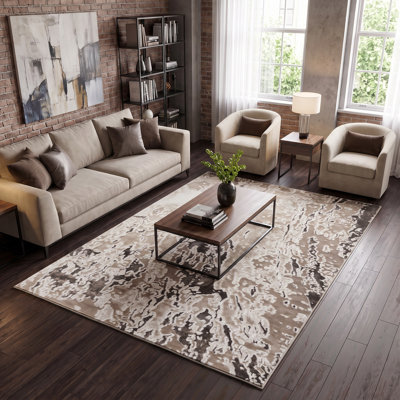 Tapis brun / beige Studebaker