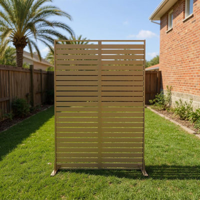 Paravent en métal 3 pièces H 72 po x l 47 po - Cloison autoportante antirouille pour patio, balcon, jardin, salon, bureau et véranda