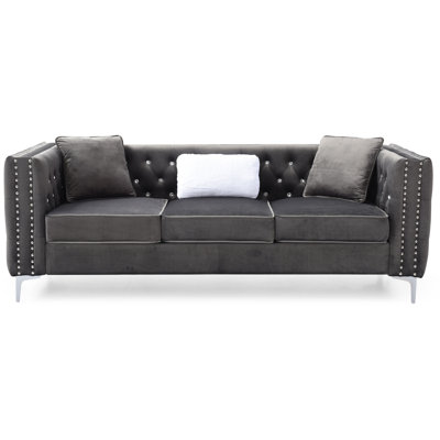 Cannella 86'' Velvet Sofa