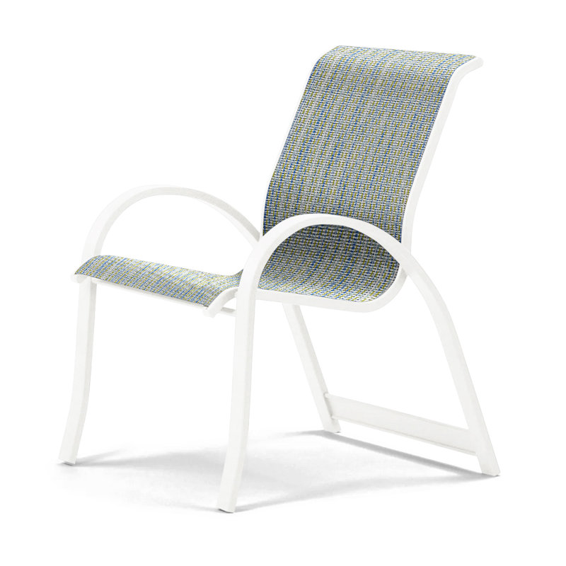 Fauteuil de salle à manger empilable Hiraku, Baja, Blanc