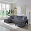 Canapé convertible combiné en forme de U, rembourré en tissu de velours côtelé, canapé confortable de grande taille de style moderne à 4 places-798962230