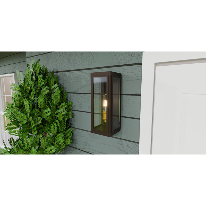 Manushe 1-Light Western Bronze Outdoor Wall Lantern