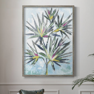 «Candy Palm Fresco III», reproduction encadrée - bois massif