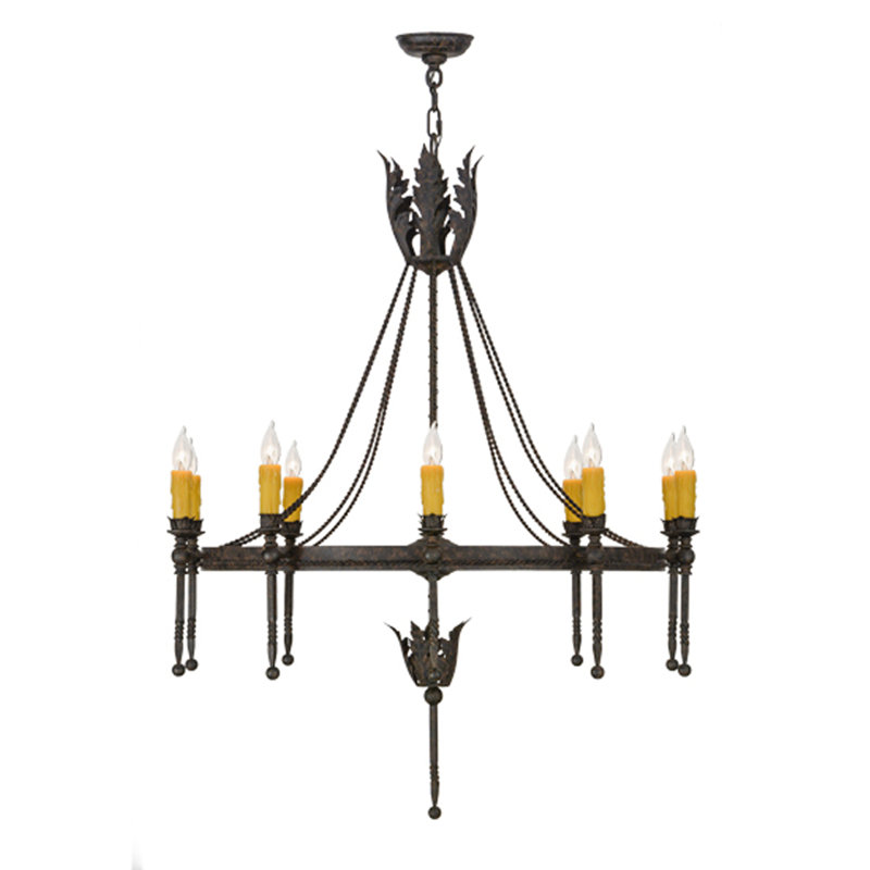 Alek 10 - Light Chandelier, 44" H x 36" W x 36" D