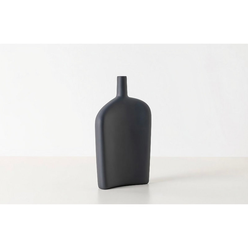 Cristie Ceramic Table Vase, Grey, 27cm H x 6cm W x 15cm D