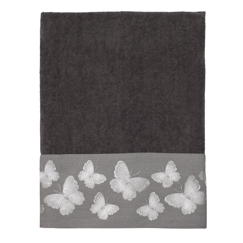 Hammond 100% Cotton Midweight Waffle Bath Towel, Gray