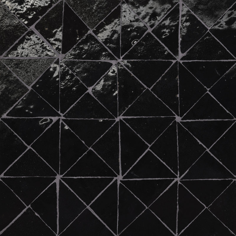 Carreau de mosaïque zellige Zagora, Noir