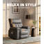 Fauteuil inclinable surdimensionné 37,4 po en polyuréthane avec rembourrage en éponge 1,5X-367994056