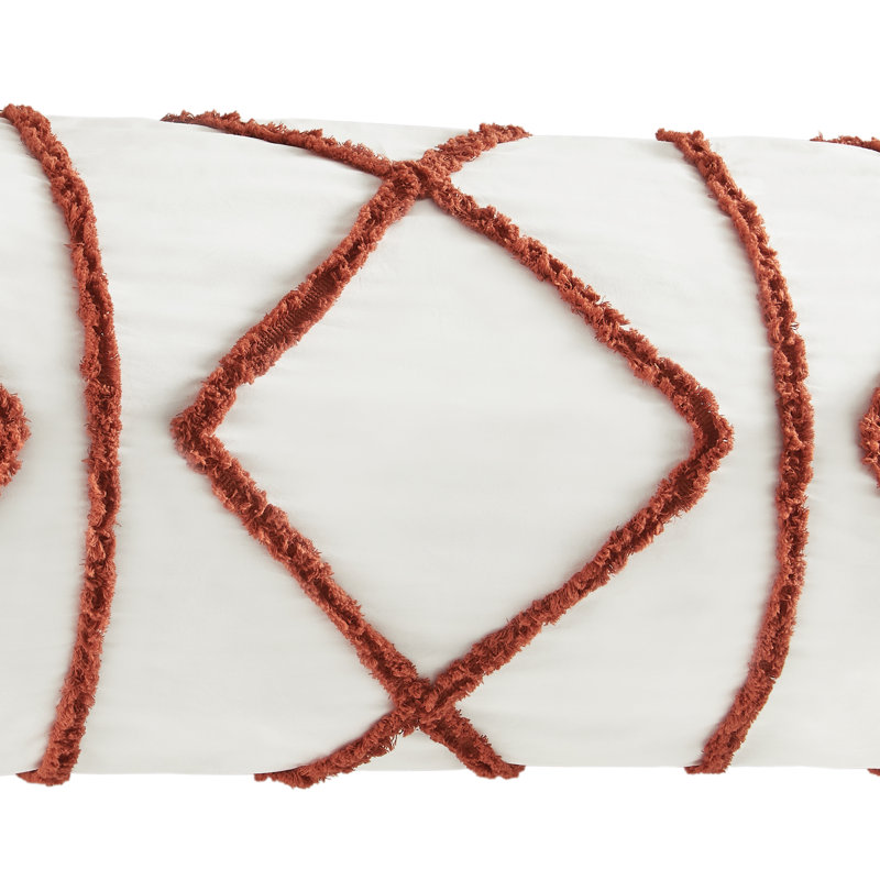 Boho Fringe Body Pillow Case by Sweet Jojo Designs, Orange/Ivory