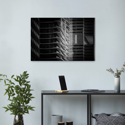 Balconies Abstract Contemporary Architecture City Wall Art by Roland Weber - Wrapped Canvas Print
