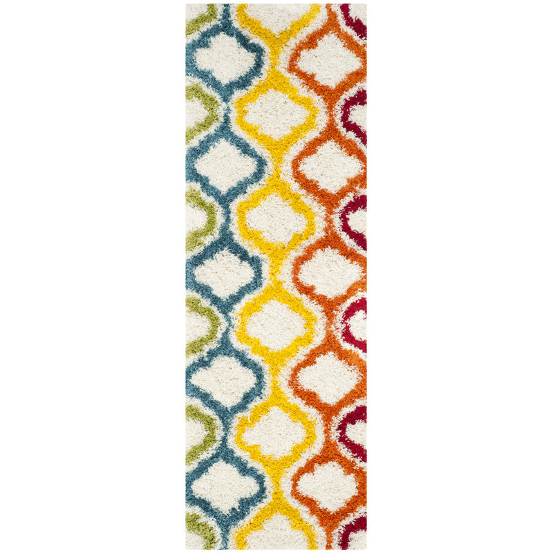 Sgk-Shag Kids Performance Geometric Rug, Runner 2'3" x 7'