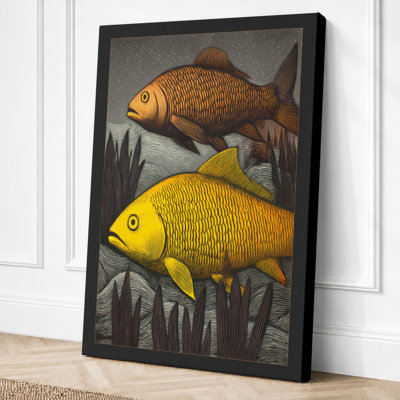 Two Fish In Study Botanical - Print
