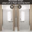 Porte de douche pivotante avec cadre en aluminium, porte de douche demi-cadre avec poignée en acier inoxydable