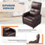 Fauteuil inclinable électrique avec massage et chaleur avec fonction de massage avec soutien lombaire, dossier réglable, accoudoirs larges, repose-pieds et canapé simple en cuir avec siège rembourré, 2 poches latérales et port USB-70455036
