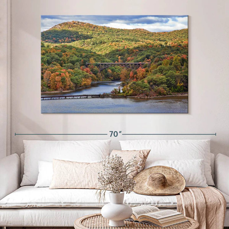 Alvord traversant la rivière Hudson Valley, H 34 po x l 51 po