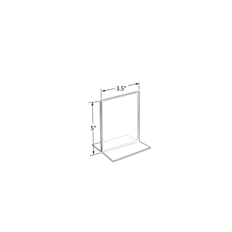 Clear Acrylic Vertical Double-Sided Sign Holder 5'' x 3.5''