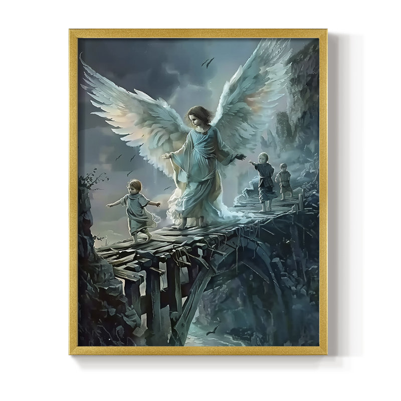 Religious Series CDLII, reproduction encadrée - bois massif, H 11 po x l 9 po, Doré