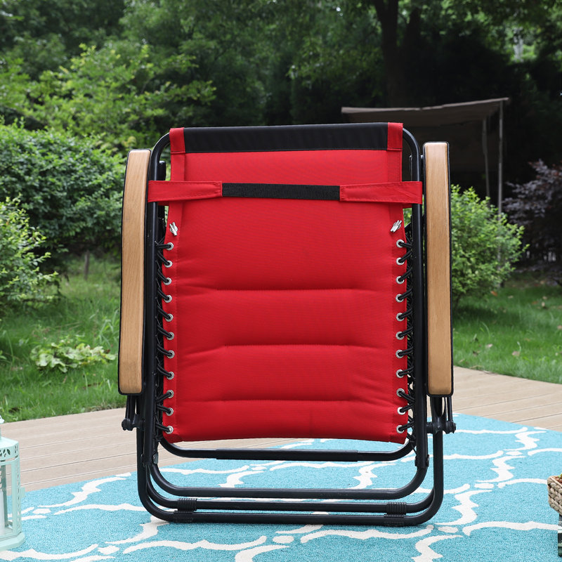 Syril Folding Zero Gravity Chair, Red