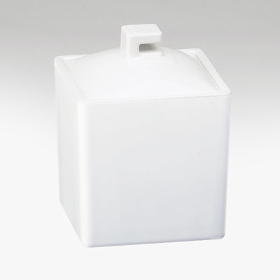 Eco Modern 4" White Melamine Jar with Lid
