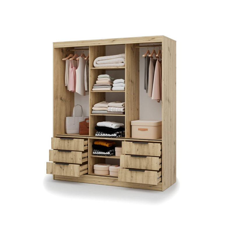 Manufactured Wood Wardrobe, Oak Artisan