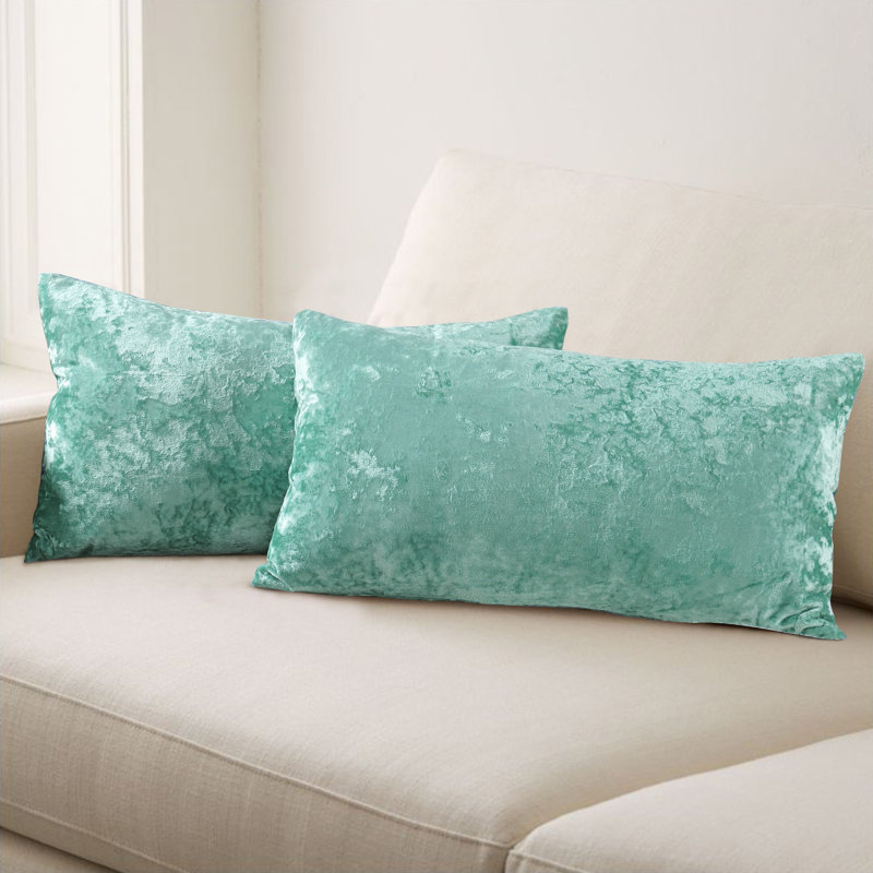 Housse de coussin lombaire en velours froissé, Mer du nord