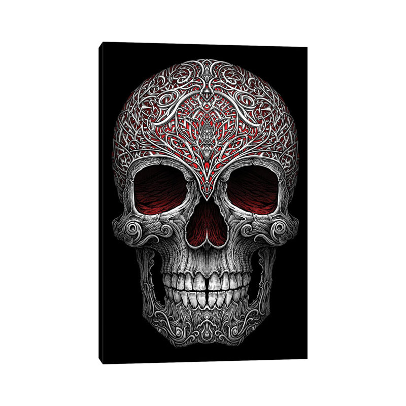 The Enigmatic Carved Skull by Winya Sangsorn - Gallery-Wrapped Canvas Giclée on Canvas, 30.48 cm H x 45.72 cm W