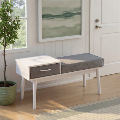 Banc de rangement rembourré avec tiroir Himmel
