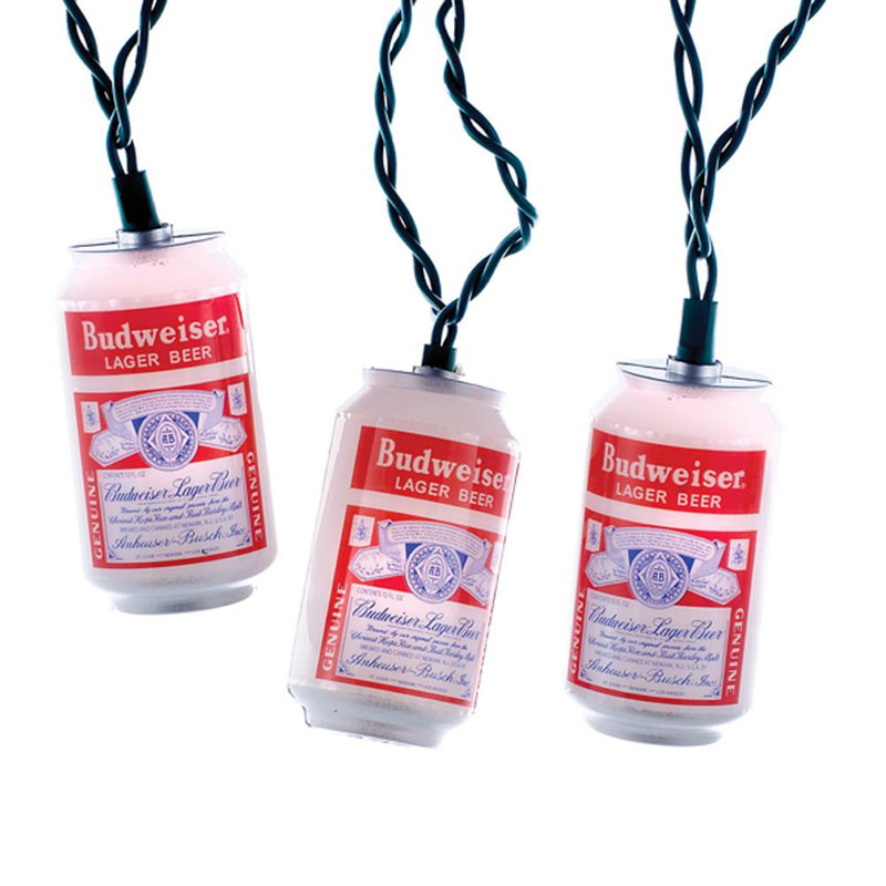 Budweiser Can 10 Light String Lights