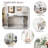 Luxury Full-length Mirror Console Table With Fluted Tempered Glass And Rounded Edge