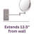 8" Wall Mount Magnified Makeup Mirror