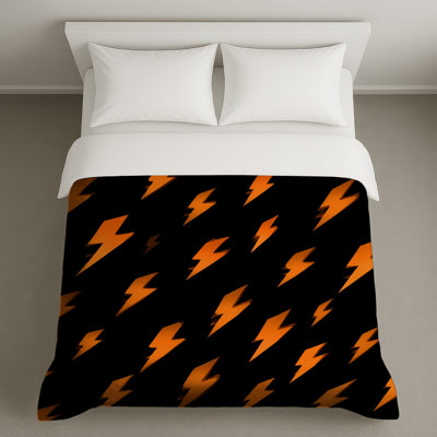 Housses de couette orange à éclairs