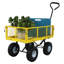 Chariot de jardin en acier avec côtés en filet amovibles, 3 pieds Pi. Capacité, jaune