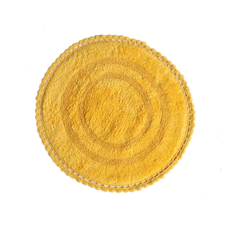 Tapis pour salle de bain Akiera Luna, Jaune
