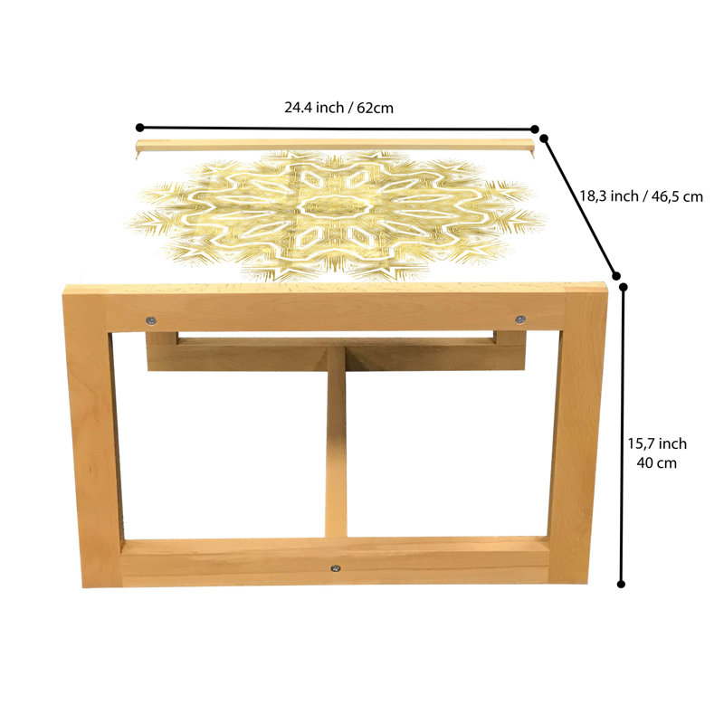 Jaishan Trestle Coffee Table, 40cm H x 46.5cm W x 62cm D