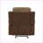 Recliner Chair, Walnut Brown Microfiber Glider with Tufted Plush Arms | Solid Wood Plywood Frame
