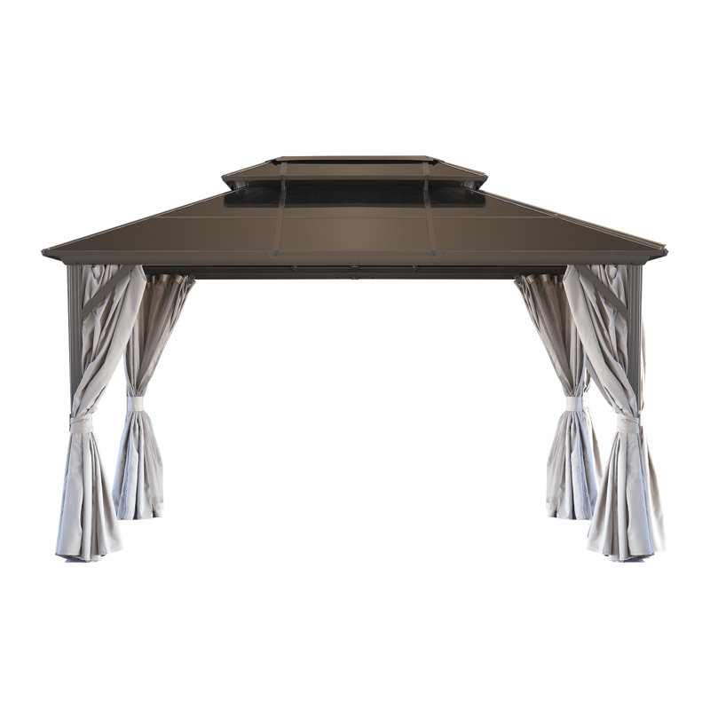 13 Ft. W x 10 Ft. D Outdoor Hardtop Aluminum Patio Gazebo