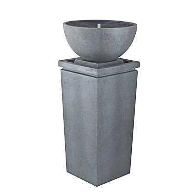 Polyresin Zen Bowl Water Fountain Outdoor Bird Feeder /Bath Fountains