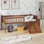 Bed Frame Featuring Storage Shelf, Slide, Ladder and Protective Guardrail