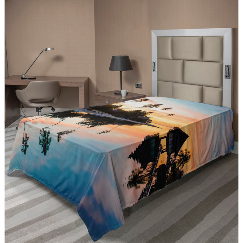 Drap-housse Ambesonne, Drap plat pour lit simple TG