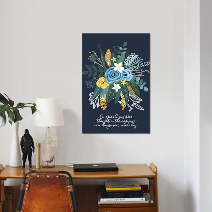 « bouquet i », impression sur toile, H 26 po x l 18 po x P 1,5 po, Toile tendue, Pas de tapis