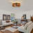 20" Wooden Caged 5-Blade Ceiling Fan with Light
