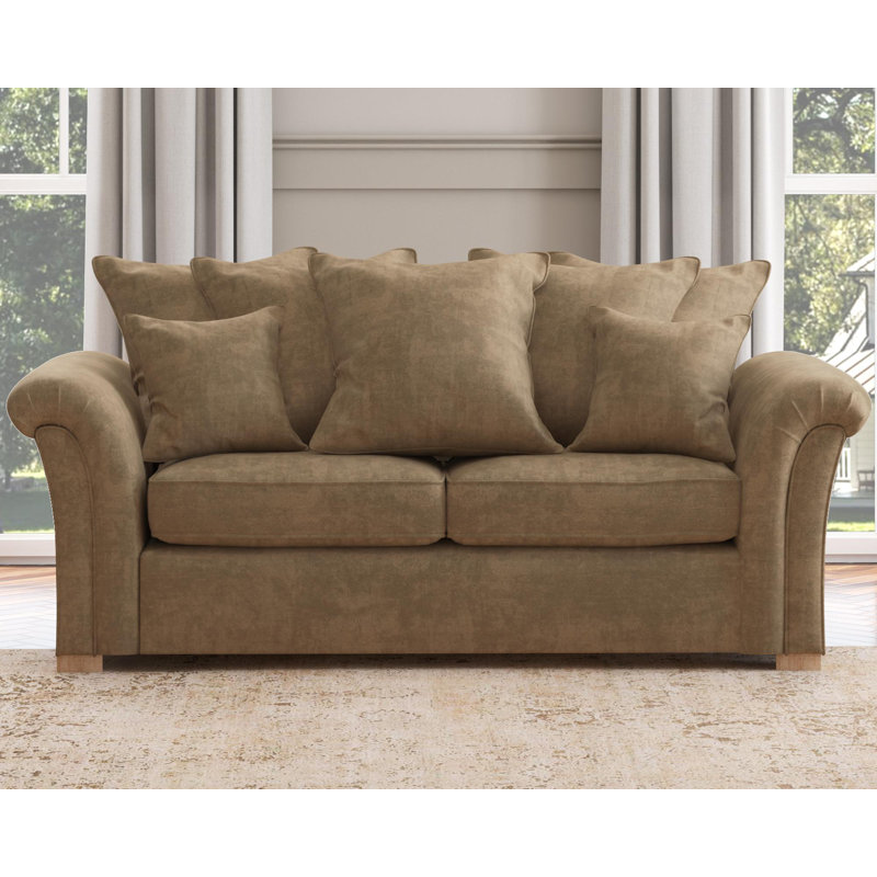 Castleacre Three Seater, Scatter Back, Dark Mink