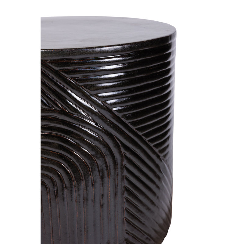 Serenity Garden Stool, Iron Semi Gloss