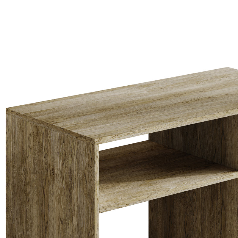 BUREAU À ÉCRITURE DE 32 POUCES AVEC MEUBLE À TABLETTES EN CHÊNE CLAIR, Light Oak