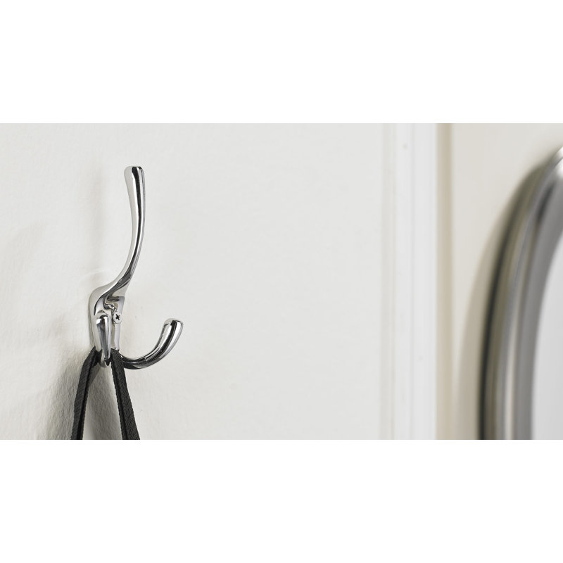 Crochet mural triple utilitaire, Chrome