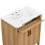 Meuble-lavabo de salle de bain en bois massif de 152 cm (60 po), avec cadre en bois massif, 4 portes à fermeture amortie, 2 tiroirs à charnières, étagère réglable et meuble de rangement moderne.