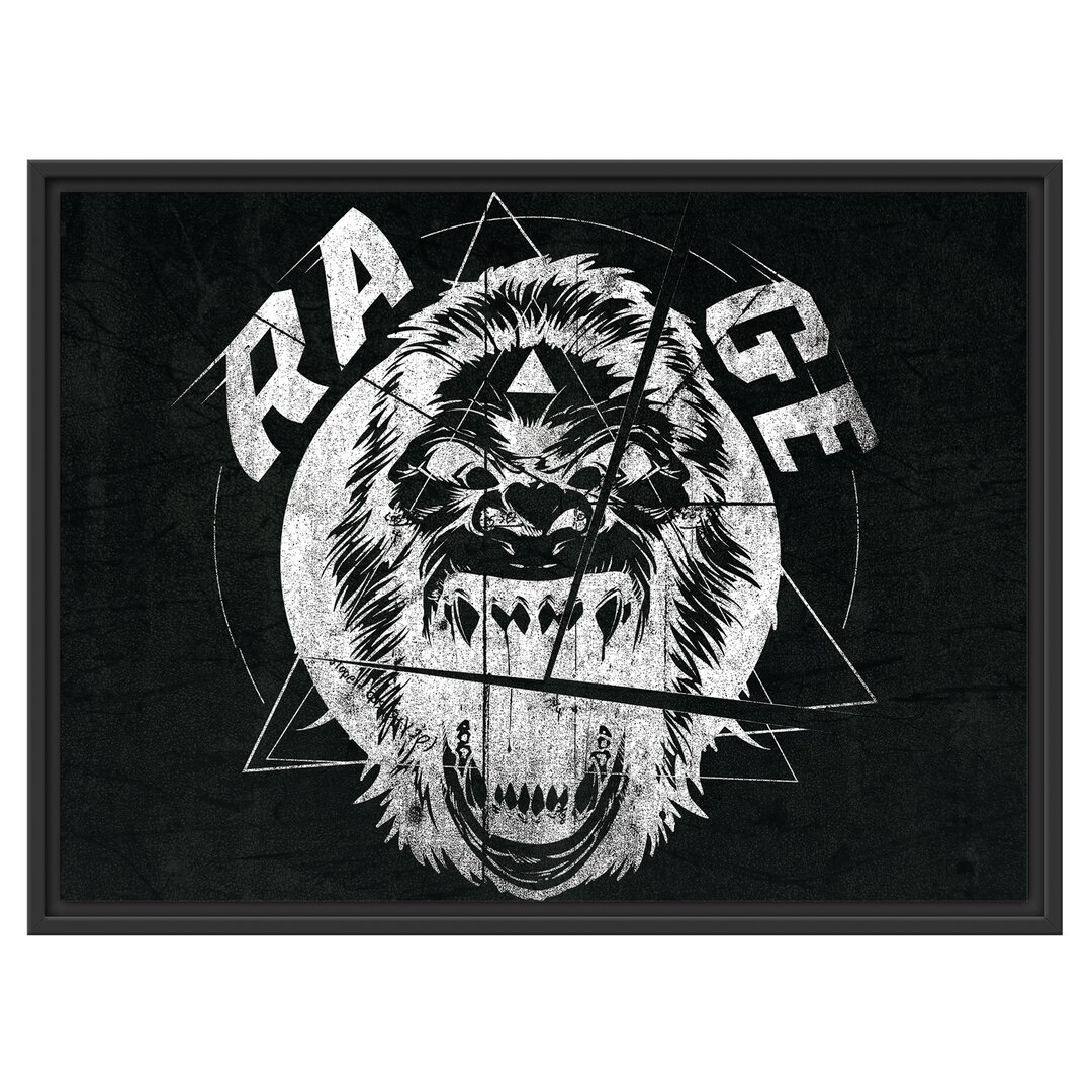 Gerahmtes Wandbild Rage Black