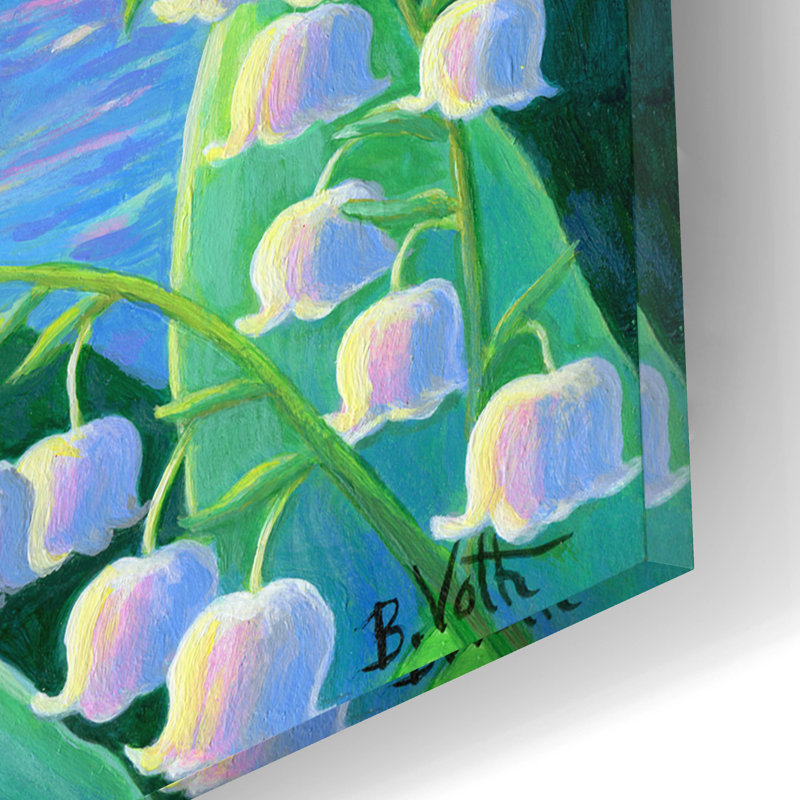 «Morning Glory» par Bridget Voth, art en verre acrylique, H 12 po x l 16 po x P 0,13 po