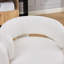 Fauteuil demi-tonneau rembourré en velours Teddy
